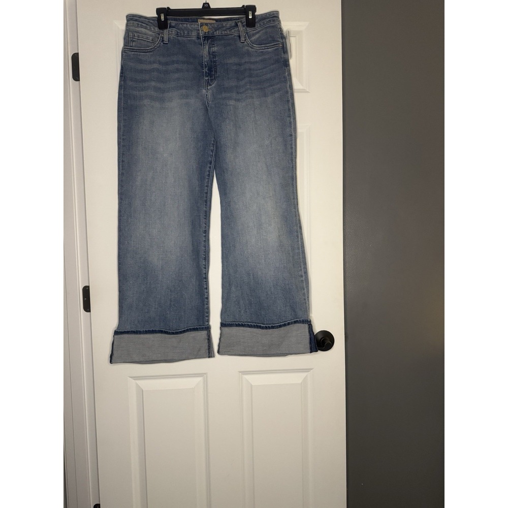 Kut From The Kloth Meg Fab Ab Wide Leg Denim Jeans 14 NWT